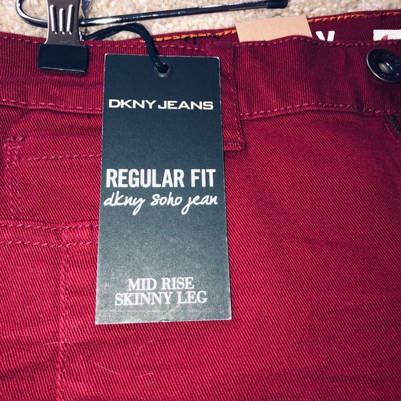 Dkny Denim - 🔴SOLD🔴 DKNY SOHO Dark Red Skinny Jeans, NWT!